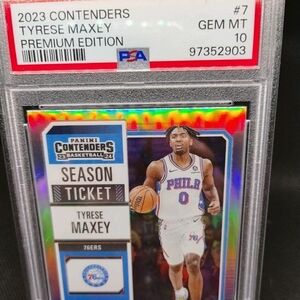 Panini Contenders Tyrese Maxey Basketball Card